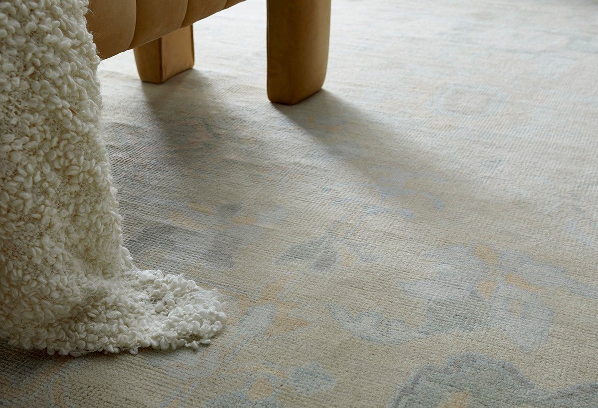 Highpoint Cream Hand-Knotted Wool Rug