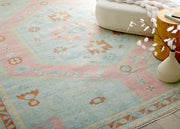 May Avenue Pink Hand-Knotted Wool Rug