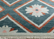 Roundtop Red Hand-Knotted Wool Rug